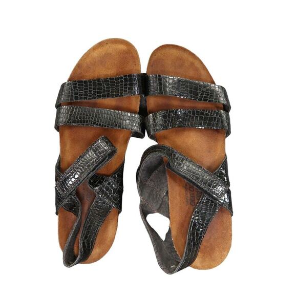 Naot Shoes Womens 40 Sandals Wedge Adjustable Leather Cork Fashion Comfort Kayla - Picture 7 of 15